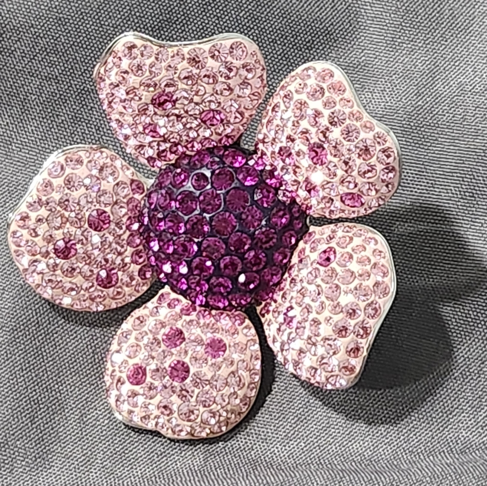 Swarovski Pink and Purple Crystal Decorative Flower